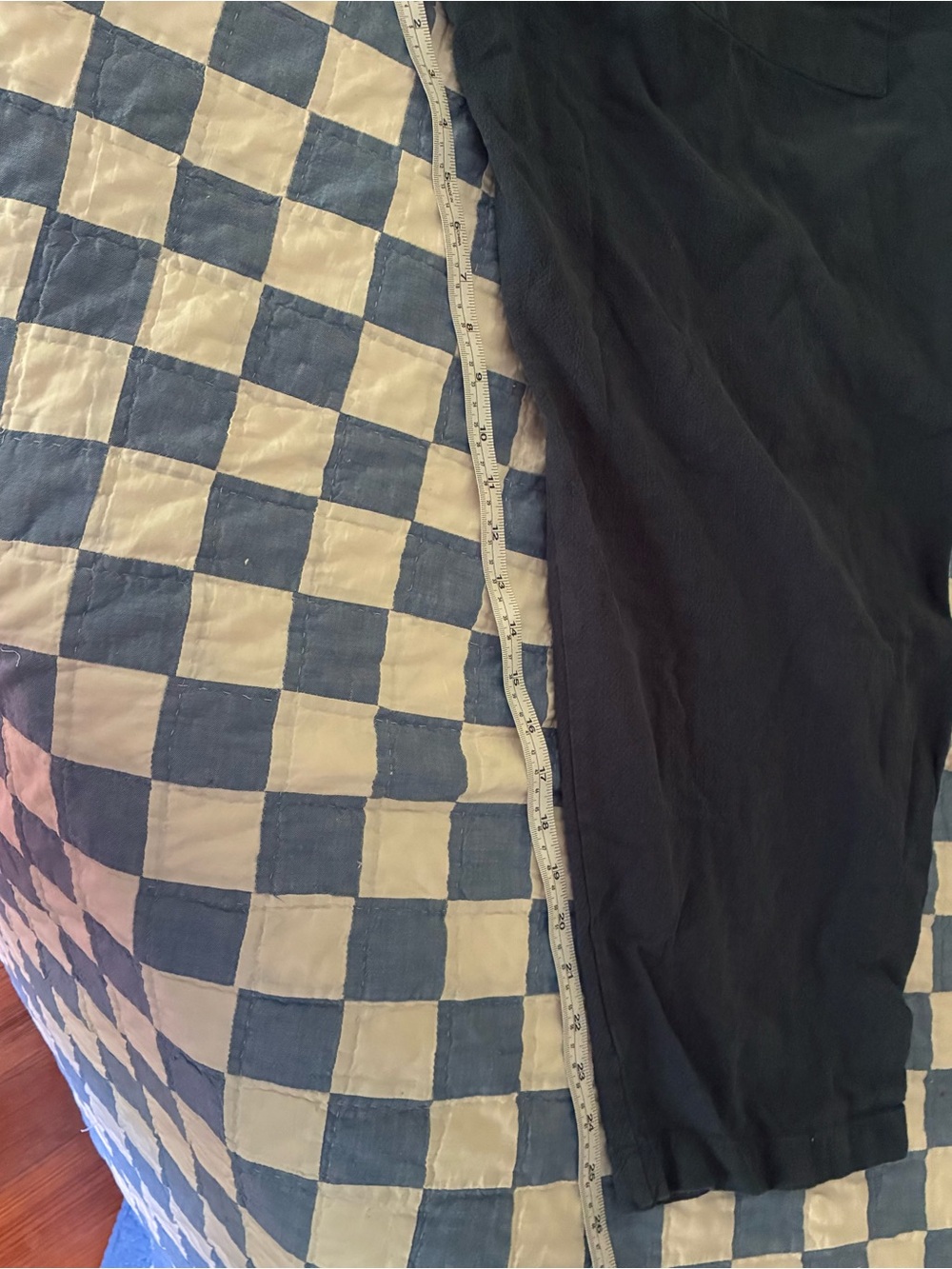 Dark teal/navy linen lantern pants. - Picture 6 of 6